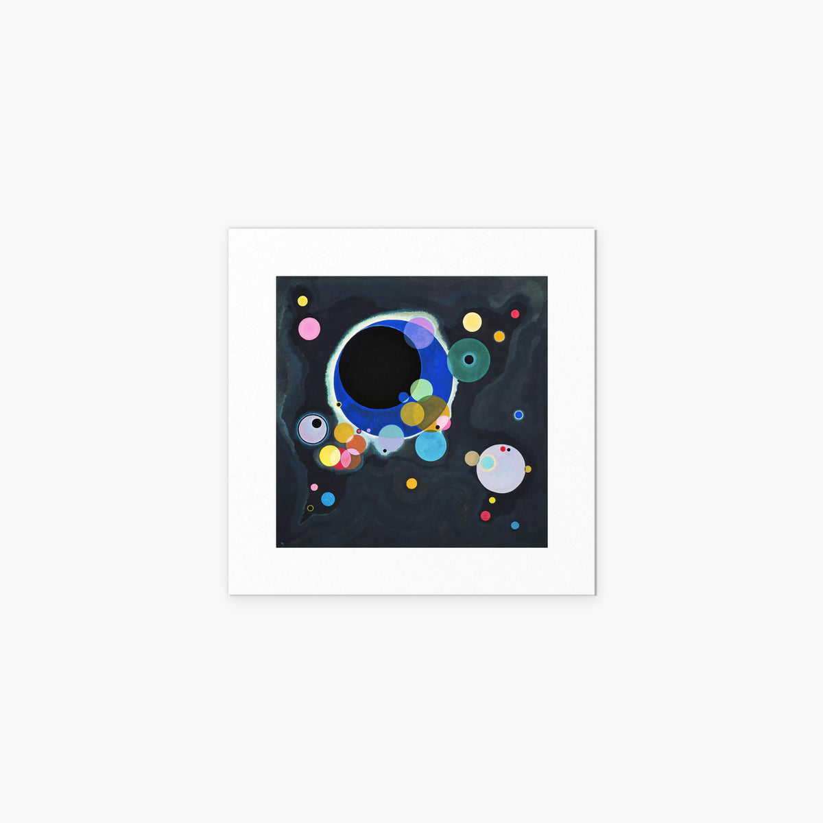 Alcuni Cerchi - Wassily Kandinsky, opera di Wassily Kandinsky (Astrattismo), stampa artistica su carta, 40x40cm