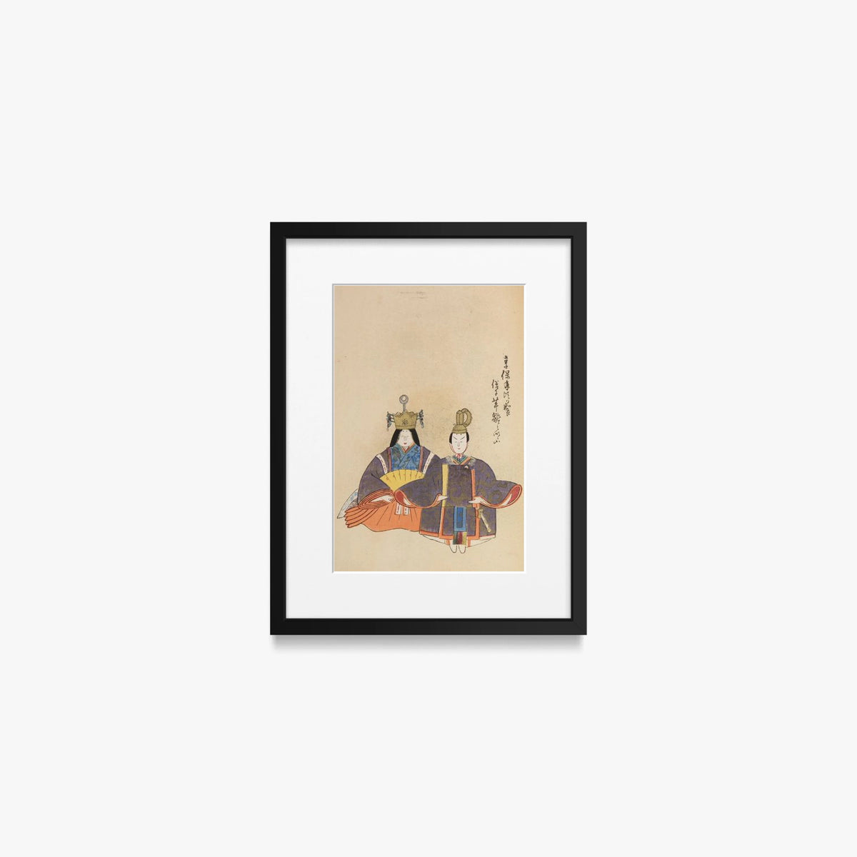 Amici d'Infanzia, Tav. 83 - Shimizu Seifū, opera di Shimizu Seifū (Ukiyo-e), stampa con passepartout e cornice nera, 30x40cm