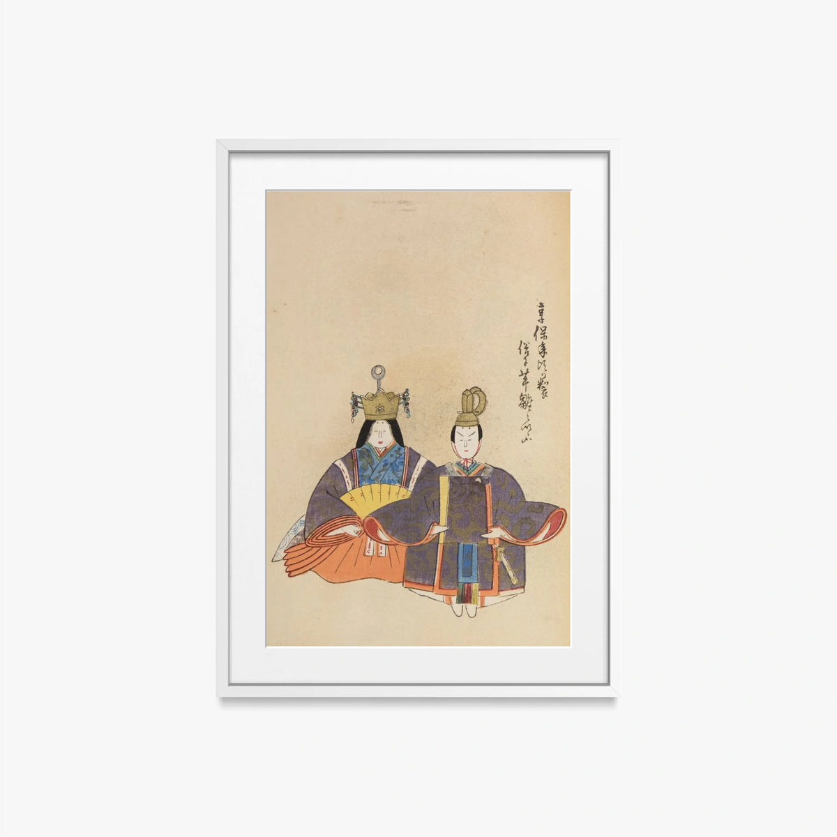 Amici d'Infanzia, Tav. 83 - Shimizu Seifū, opera di Shimizu Seifū (Ukiyo-e), stampa con passepartout e cornice bianca, 50x70cm