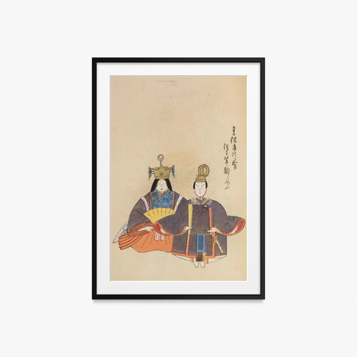 Amici d'Infanzia, Tav. 83 - Shimizu Seifū, opera di Shimizu Seifū (Ukiyo-e), stampa con passepartout e cornice nera, 60x85cm