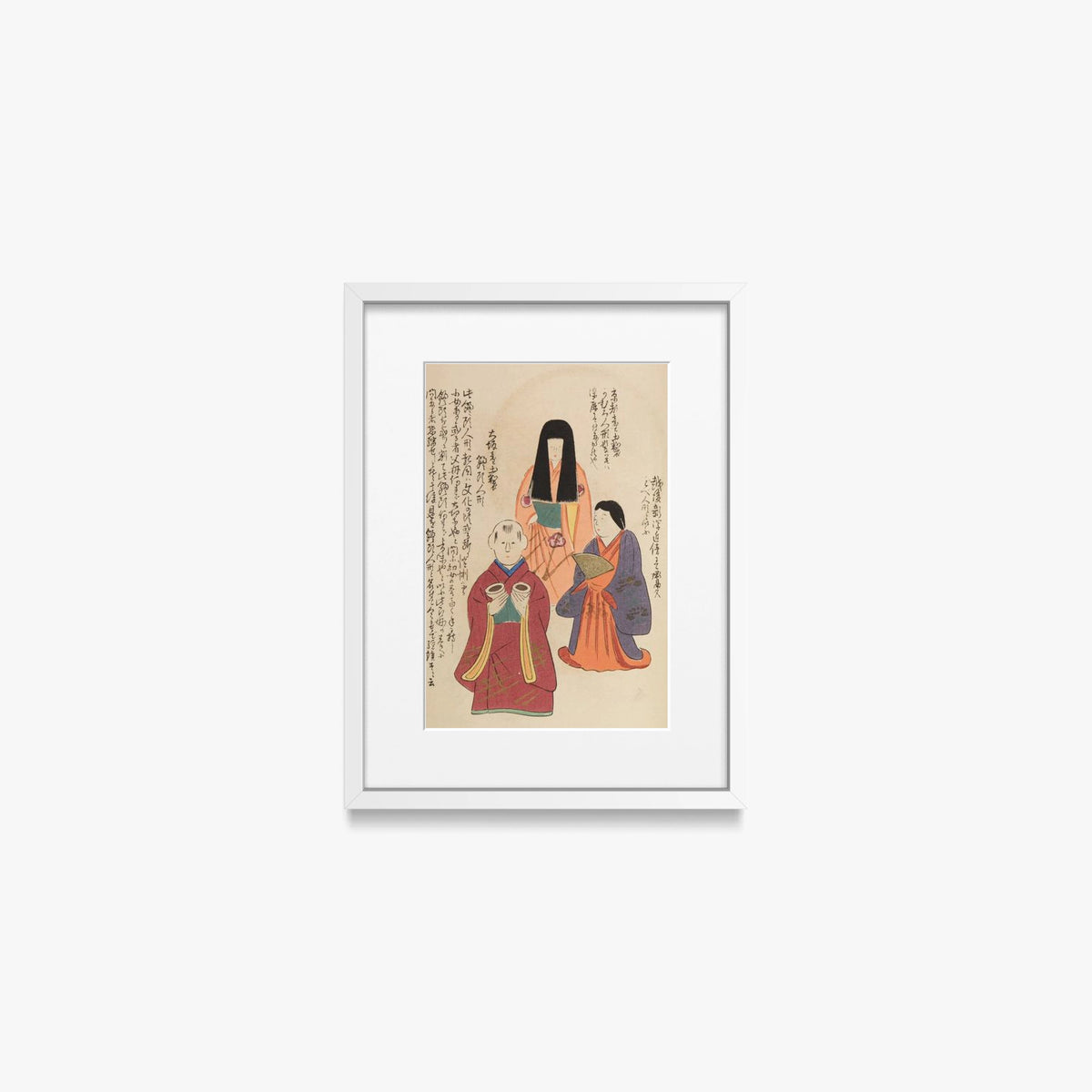Amici d'Infanzia, Tav. 85 - Shimizu Seifū, opera di Shimizu Seifū (Ukiyo-e), stampa con passepartout e cornice bianca, 30x40cm