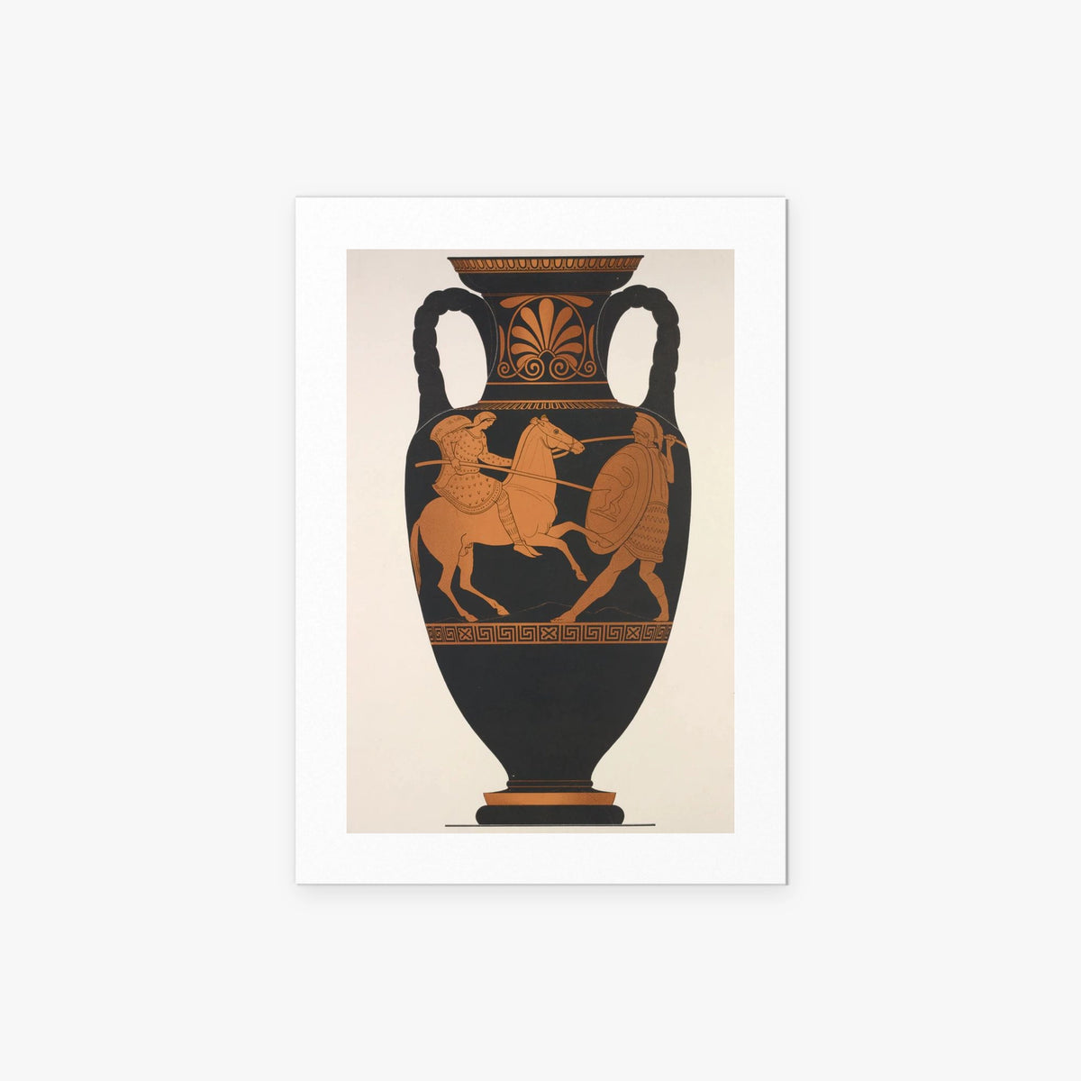 Greco e Amazzone - Anonimo, opera di Anonimo (Arte Greca Antica (ceramica attica)), stampa artistica su carta, 50x70cm