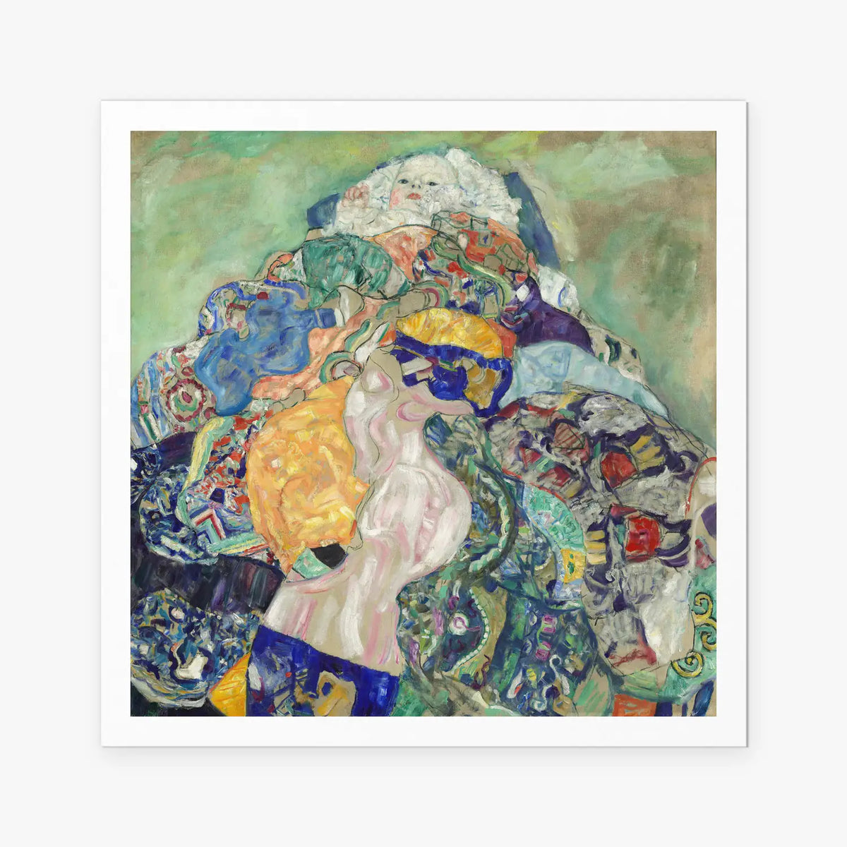 Bambino (Culla) - Gustav Klimt, opera di Gustav Klimt (Secessione Viennese), stampa artistica su carta, 80x80cm