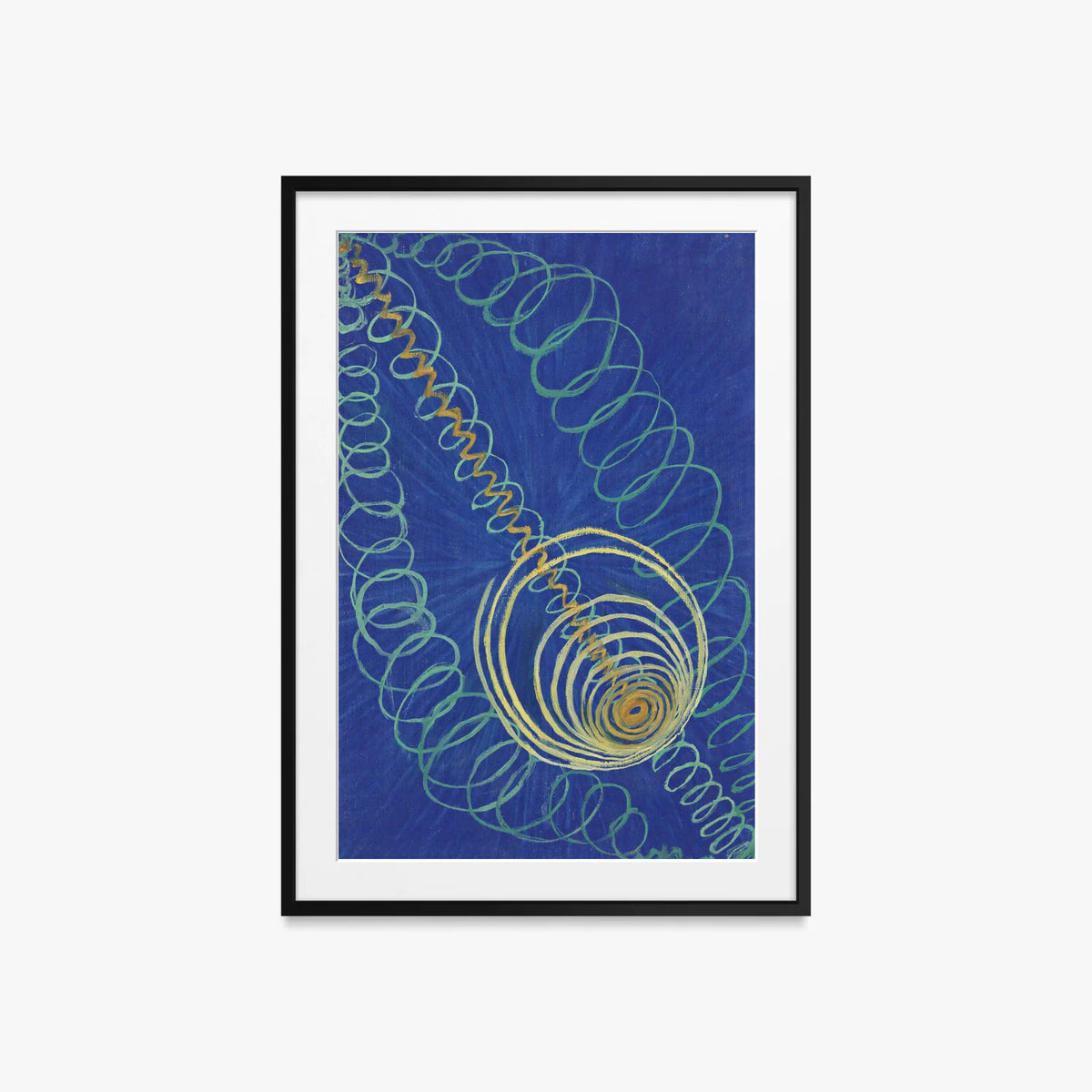 Caos Primordiale, n. 16 - Hilma af Klint, opera di Hilma af Klint (Astrattismo), stampa con passepartout e cornice nera, 60x85cm