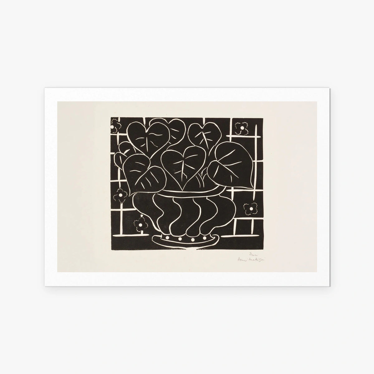 Cesto di Begonie I - Henri Matisse, opera di Henri Matisse (Art Déco), stampa artistica su carta, 115x80cm