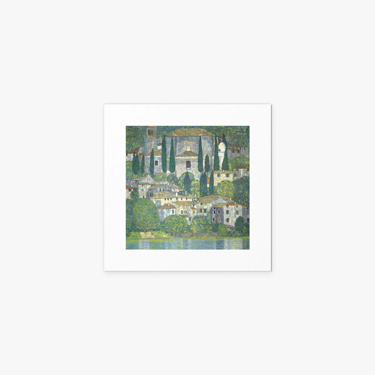 Chiesa a Cassone - Gustav Klimt, opera di Gustav Klimt (Secessione Viennese), stampa artistica su carta, 40x40cm
