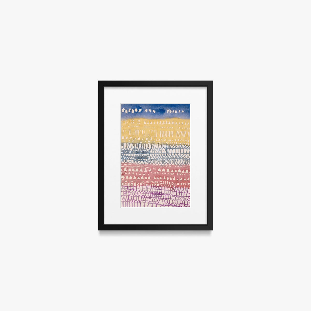 Città Vecchia - Paul Klee, opera di Paul Klee (Avanguardie), stampa con passepartout e cornice nera, 30x40cm