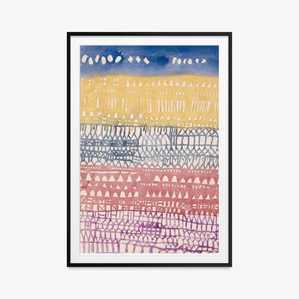 Città Vecchia - Paul Klee, opera di Paul Klee (Avanguardie), stampa con passepartout e cornice nera, 80x115cm