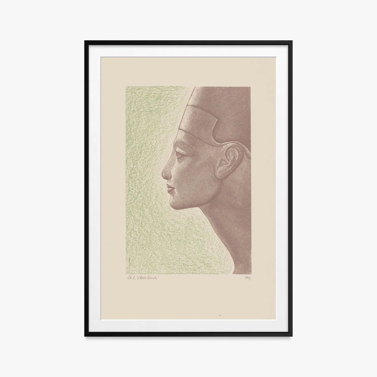 Copertina di 'Cleopatra' - Stanisław Ostoja-Chrostowski, opera di Stanisław Ostoja-Chrostowski (Art Déco), stampa con passepartout e cornice nera, 80x115cm