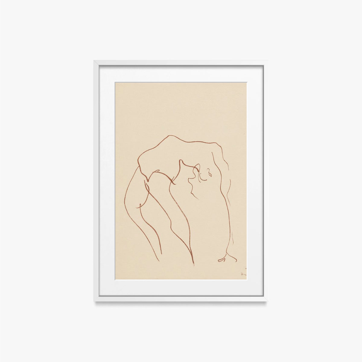 Danzatrici Acrobate, Tav. 10 - Henri Matisse, opera di Henri Matisse (Art Déco), stampa con passepartout e cornice bianca, 50x70cm