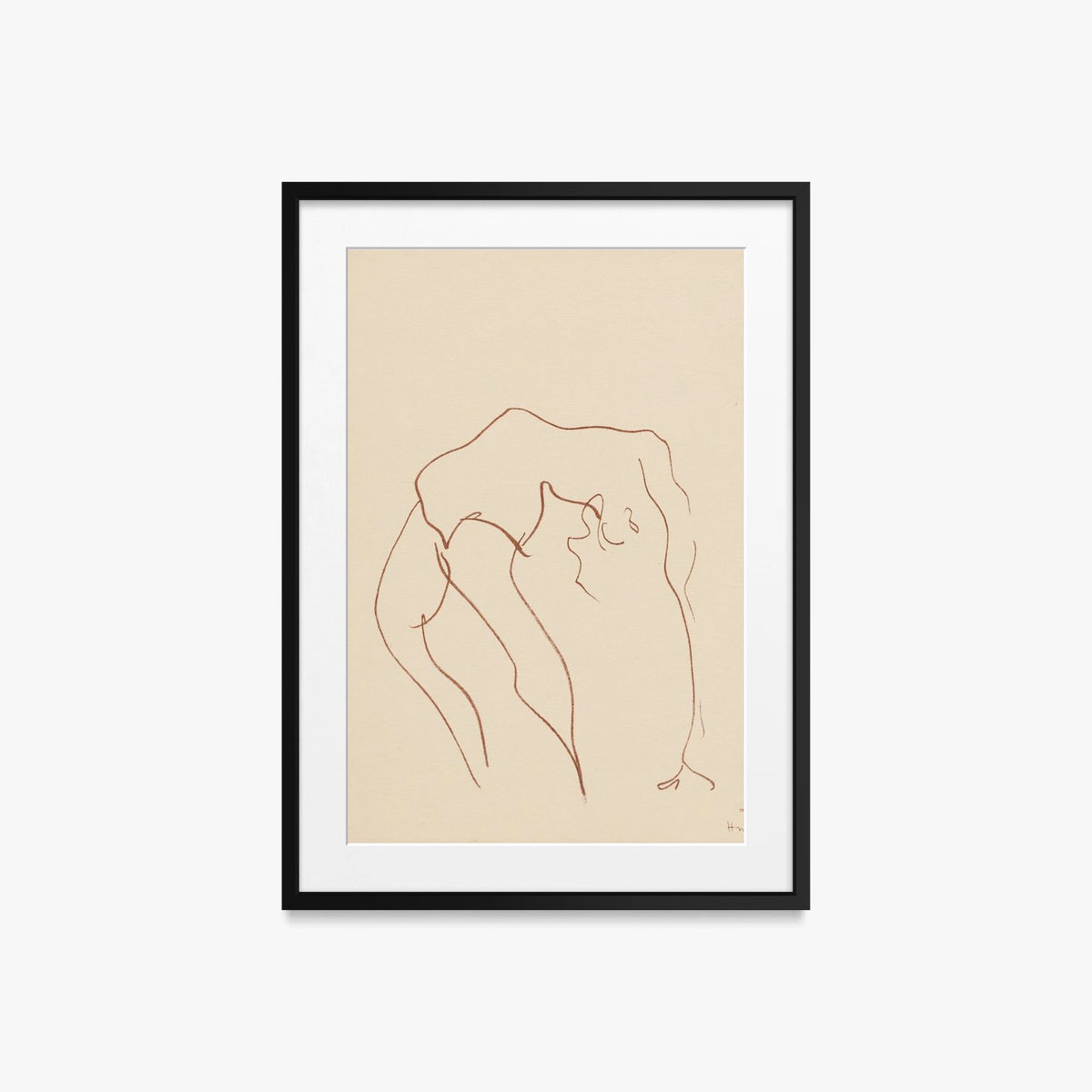 Danzatrici Acrobate, Tav. 10 - Henri Matisse, opera di Henri Matisse (Art Déco), stampa con passepartout e cornice nera, 50x70cm