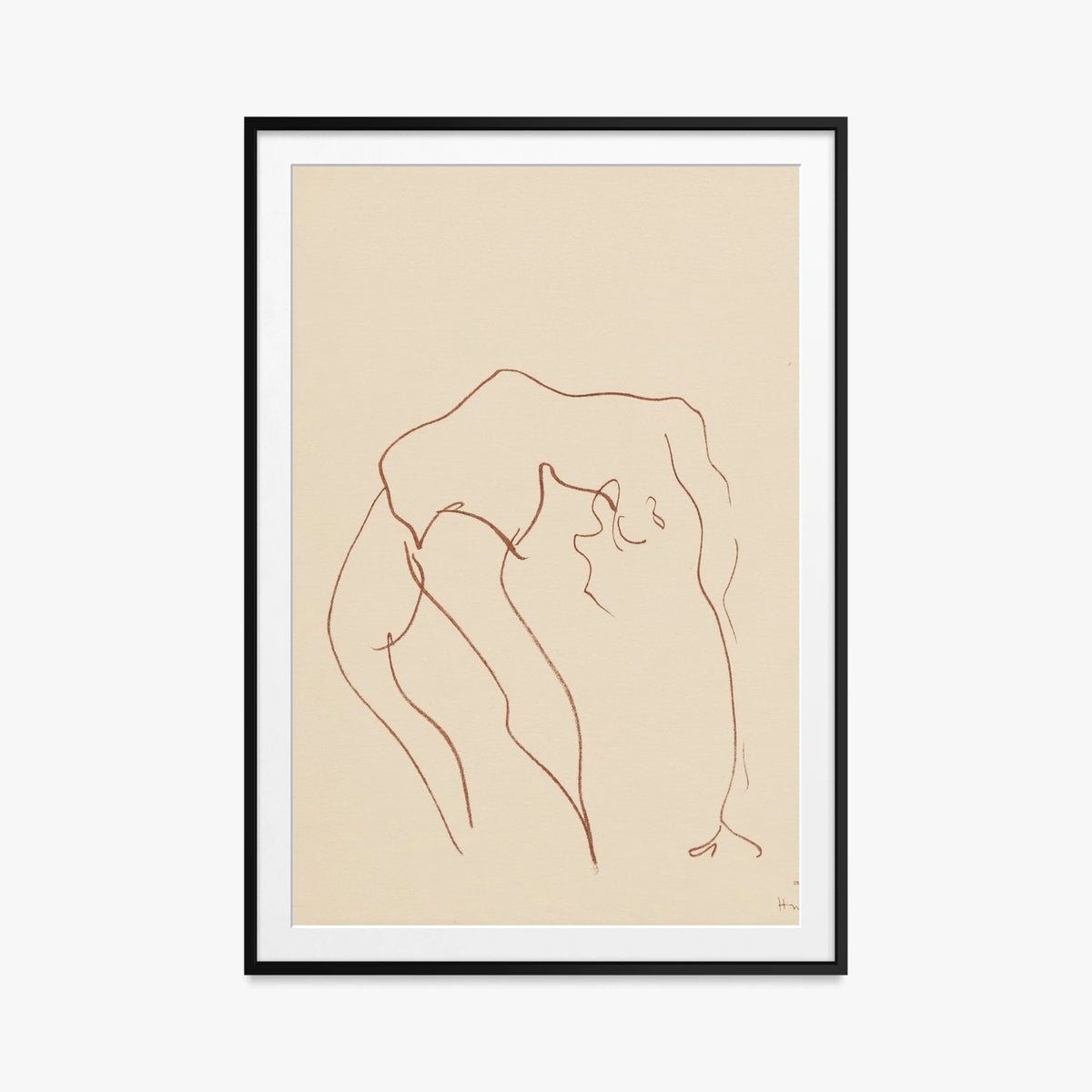 Danzatrici Acrobate, Tav. 10 - Henri Matisse, opera di Henri Matisse (Art Déco), stampa con passepartout e cornice nera, 80x115cm