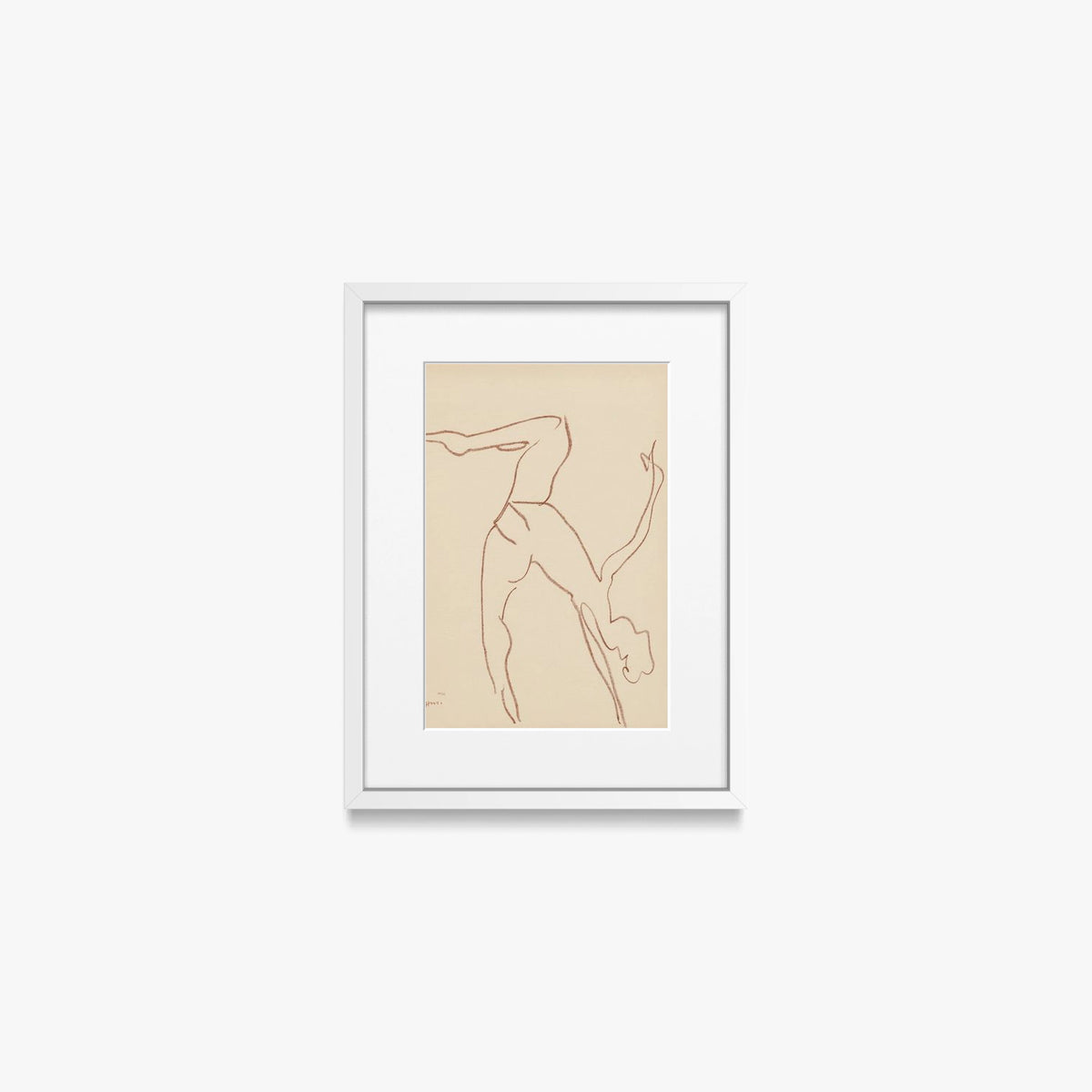 Danzatrici Acrobate, Tav. 7 - Henri Matisse, opera di Henri Matisse (Art Déco), stampa con passepartout e cornice bianca, 30x40cm