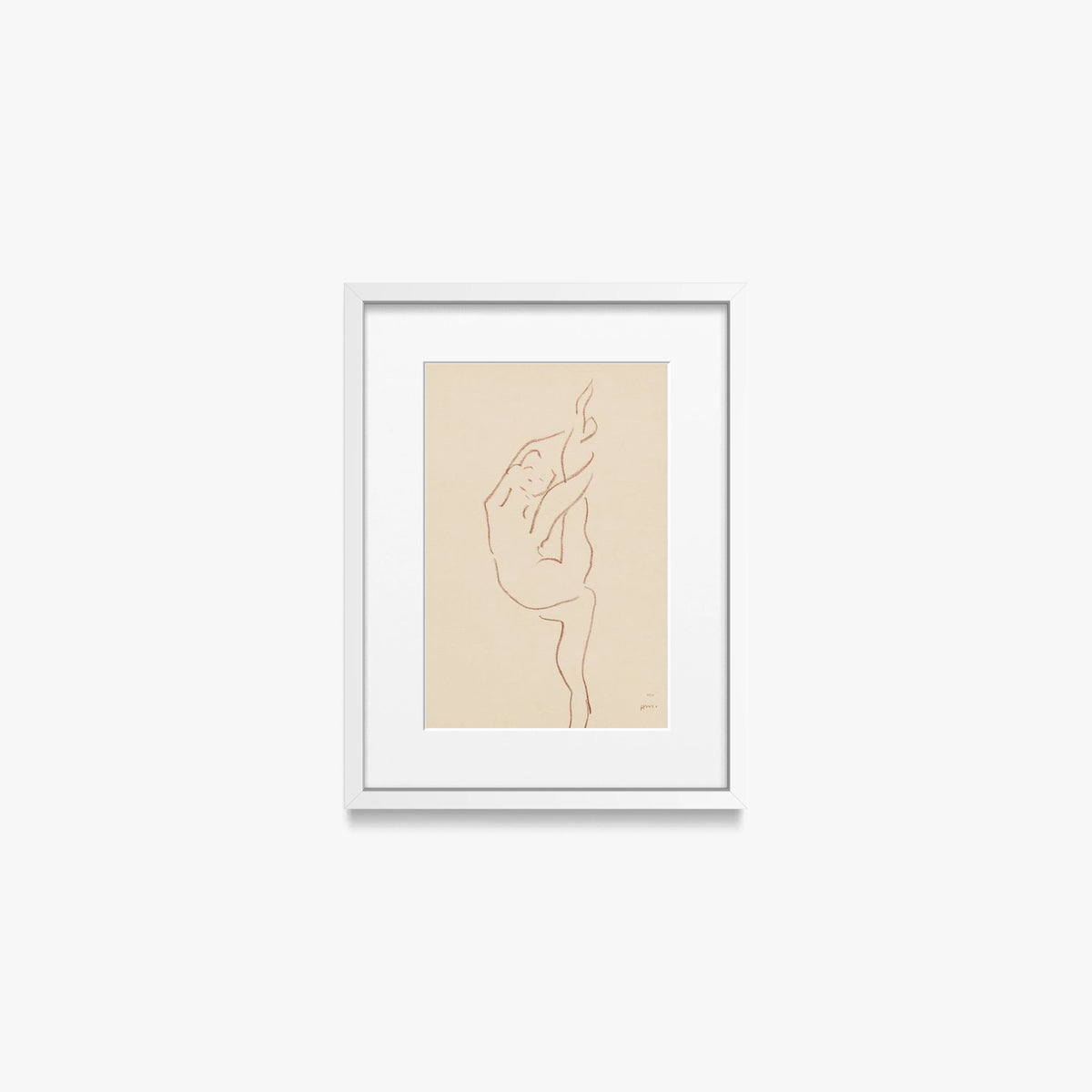 Danzatrici Acrobate, Tav. 9 - Henri Matisse, opera di Henri Matisse (Art Déco), stampa con passepartout e cornice bianca, 30x40cm