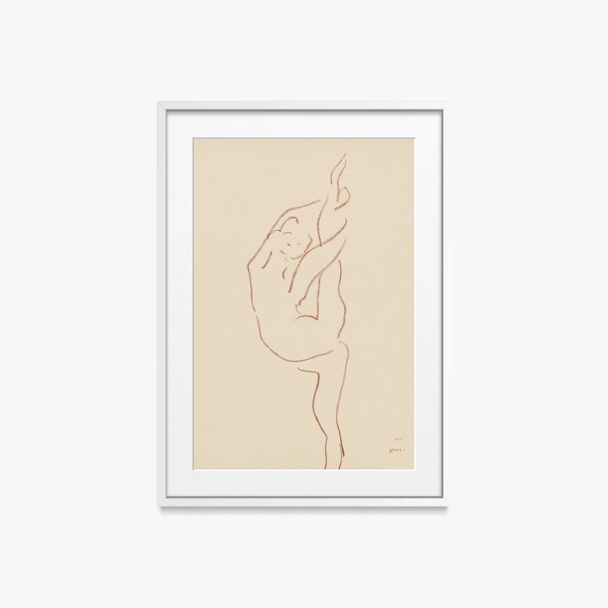 Danzatrici Acrobate, Tav. 9 - Henri Matisse, opera di Henri Matisse (Art Déco), stampa con passepartout e cornice bianca, 50x70cm
