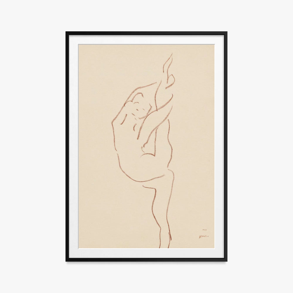 Danzatrici Acrobate, Tav. 9 - Henri Matisse, opera di Henri Matisse (Art Déco), stampa con passepartout e cornice nera, 80x115cm