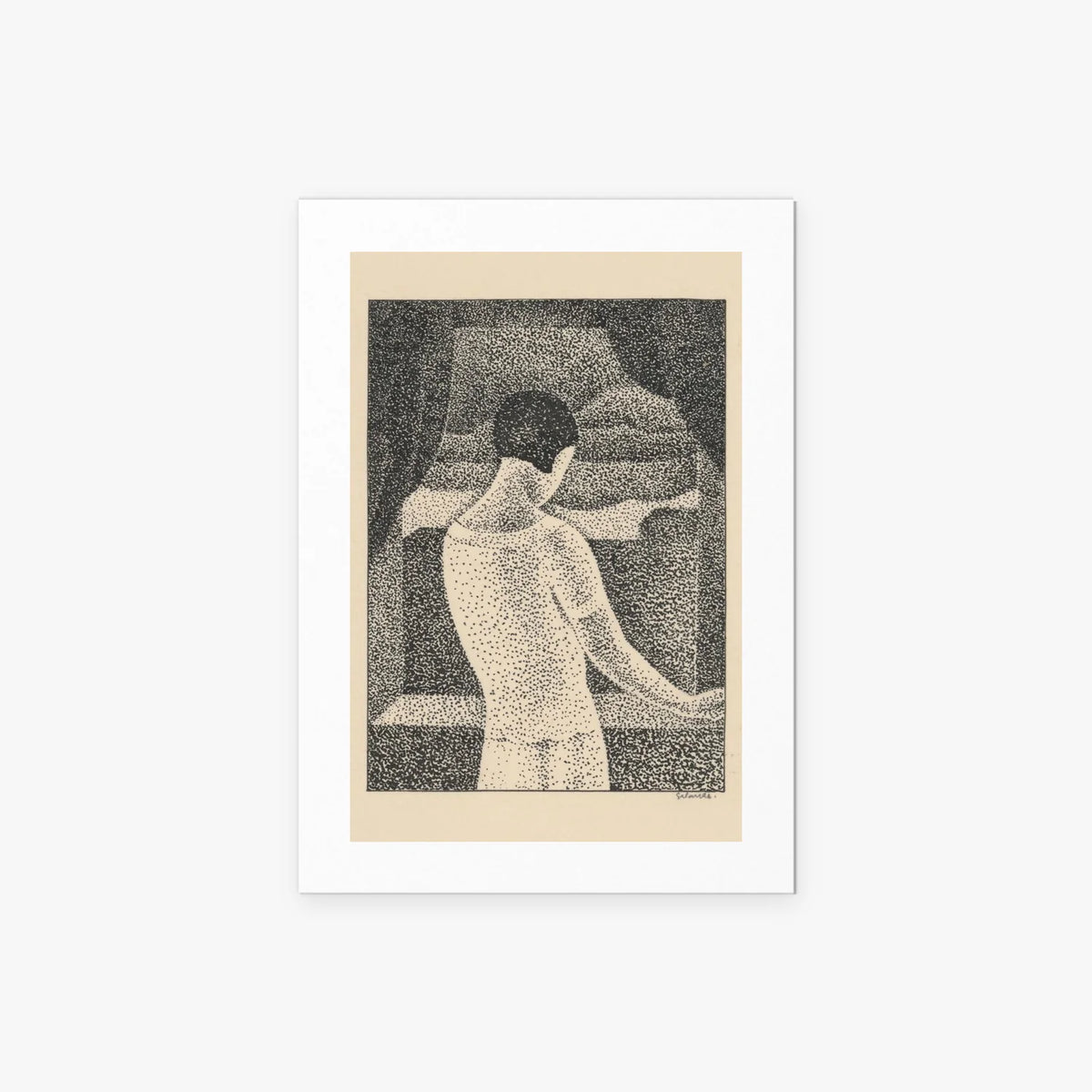 Donna alla Finestra - Mikuláš Galanda, opera di Mikuláš Galanda (Avanguardie), stampa artistica su carta, 50x70cm