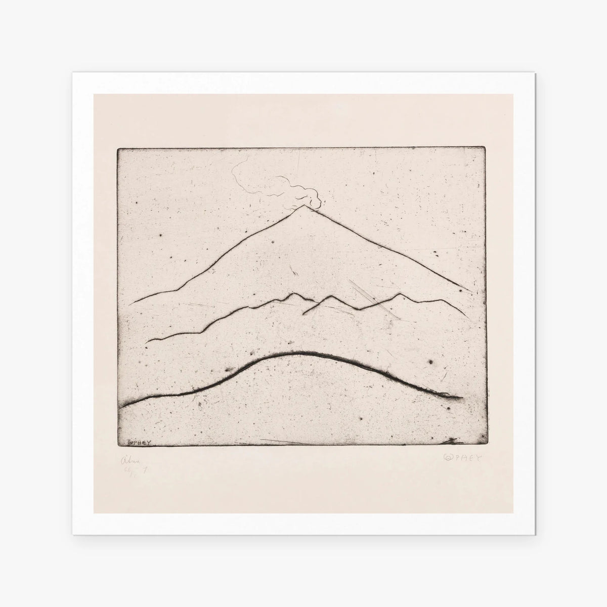 Etna - Walter Ophey, opera di Walter Ophey (Espressionismo), stampa artistica su carta, 80x80cm
