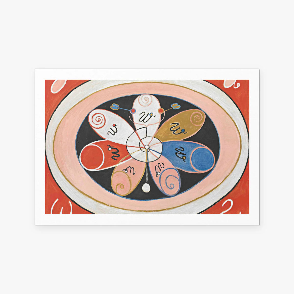 Evoluzione, n. 15, Gruppo VI - Hilma af Klint, opera di Hilma af Klint (Astrattismo), stampa artistica su carta, 115x80cm