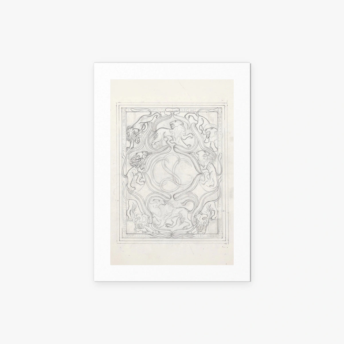 Ex Libris per il Figlio - Carel Adolph Lion Cachet, opera di Carel Adolph Lion Cachet (Art Nouveau), stampa artistica su carta, 50x70cm