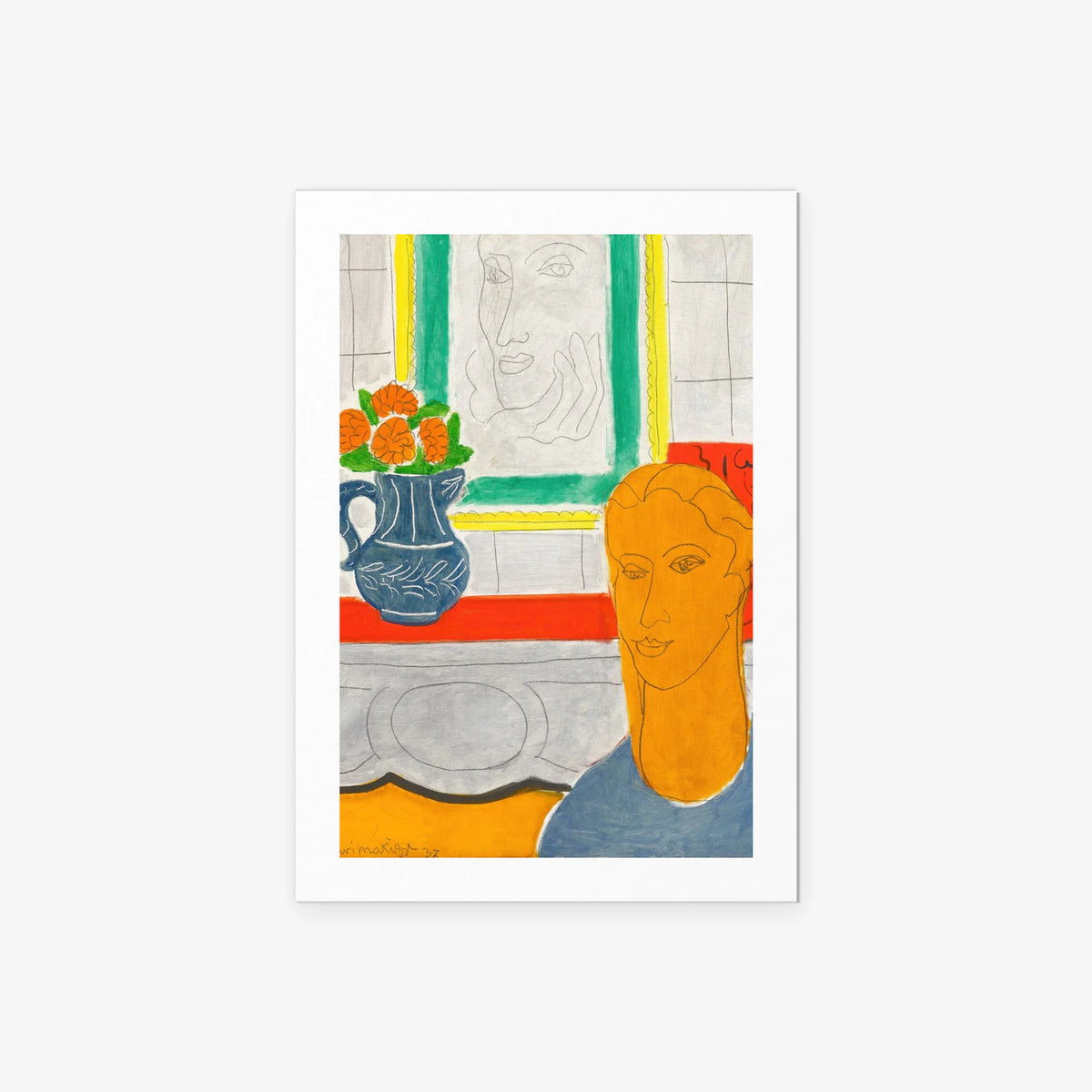 Testa Ocra - Henri Matisse, opera di Henri Matisse (Art Déco), stampa artistica su carta, 60x85cm
