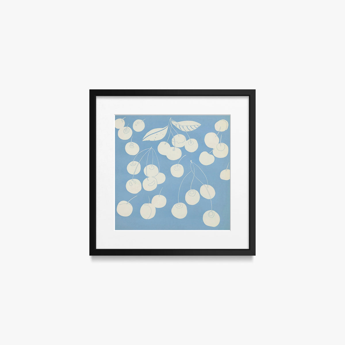Frutti, Tav. 6 - Elena Pavlovna Gertik, opera di Elena Pavlovna Gertik (Illustrazione), stampa con passepartout e cornice nera, 40x40cm