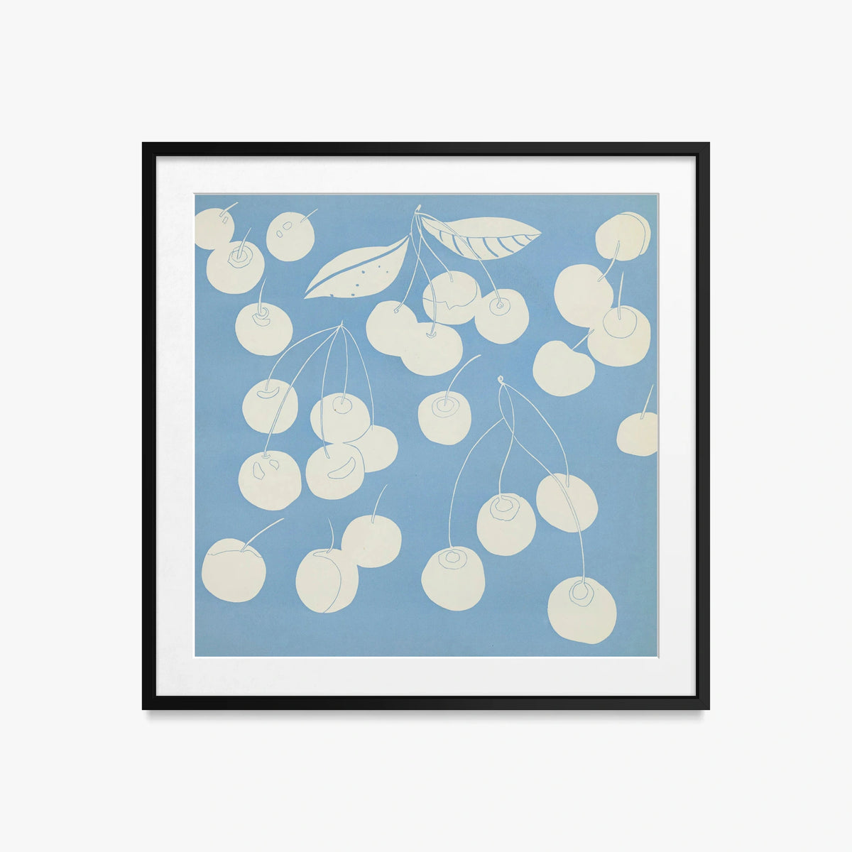 Frutti, Tav. 6 - Elena Pavlovna Gertik, opera di Elena Pavlovna Gertik (Illustrazione), stampa con passepartout e cornice nera, 50x50cm