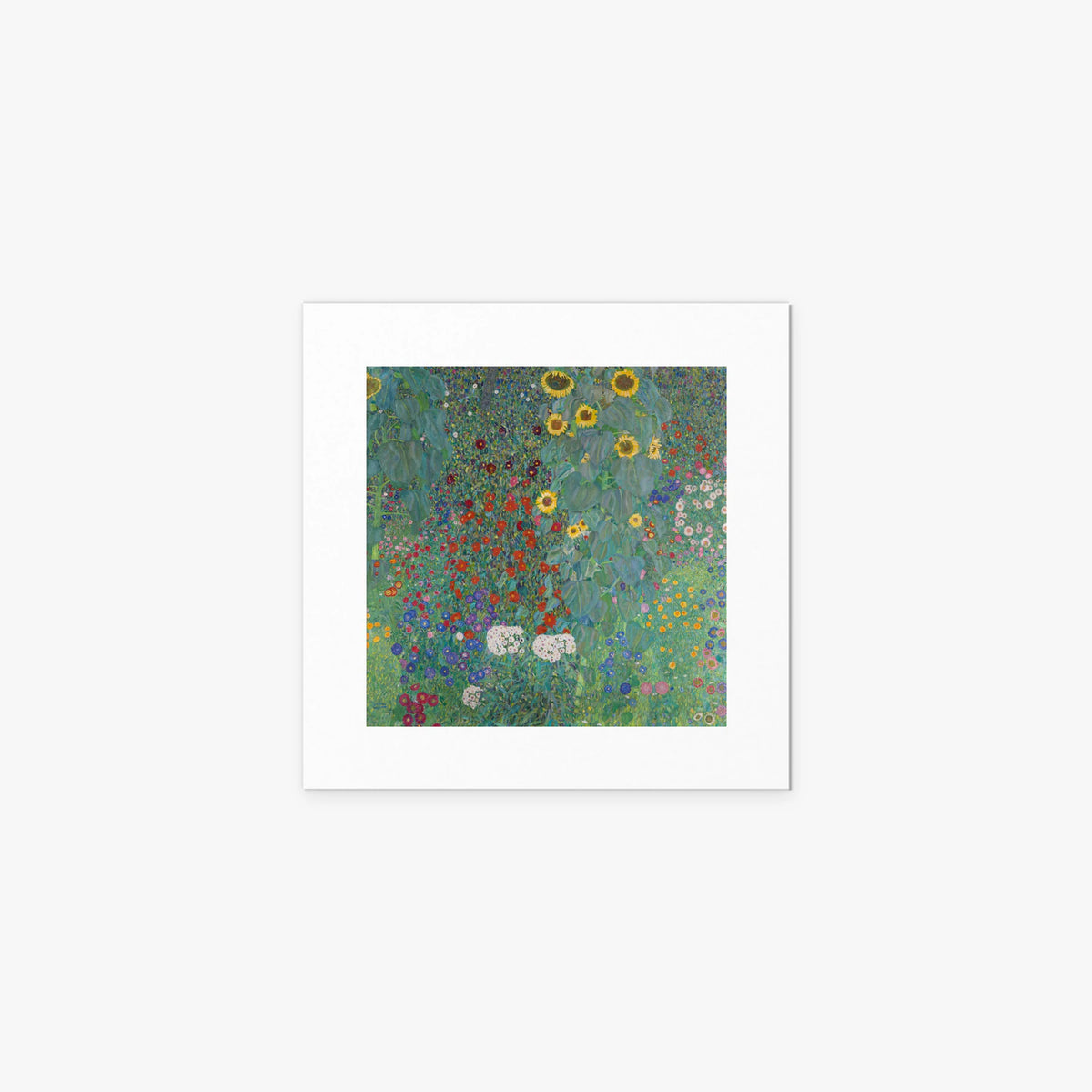 Giardino con Girasoli - Gustav Klimt, opera di Gustav Klimt (Secessione Viennese), stampa artistica su carta, 40x40cm