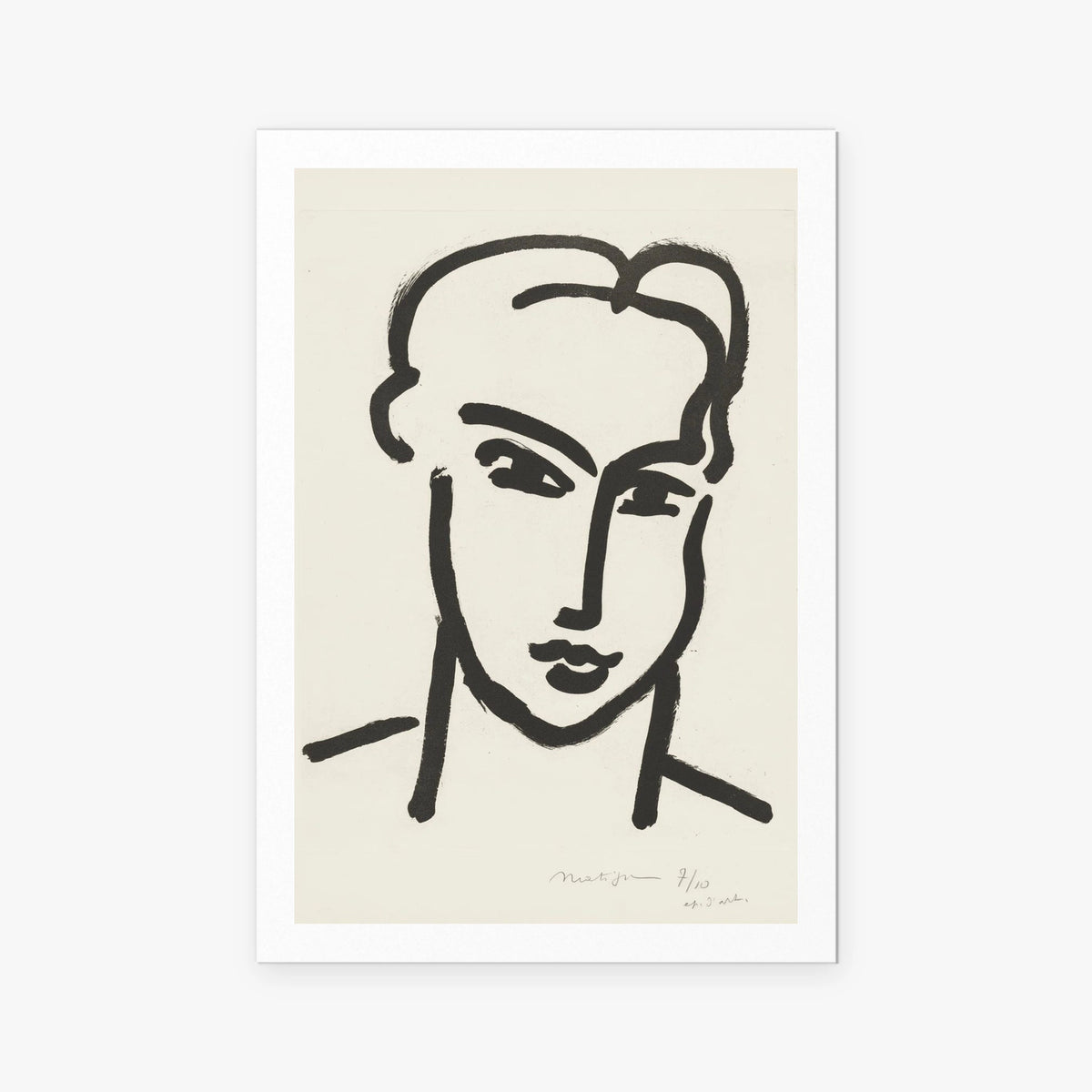 Grande Testa di Katia - Henri Matisse, opera di Henri Matisse (Art Déco), stampa artistica su carta, 80x115cm