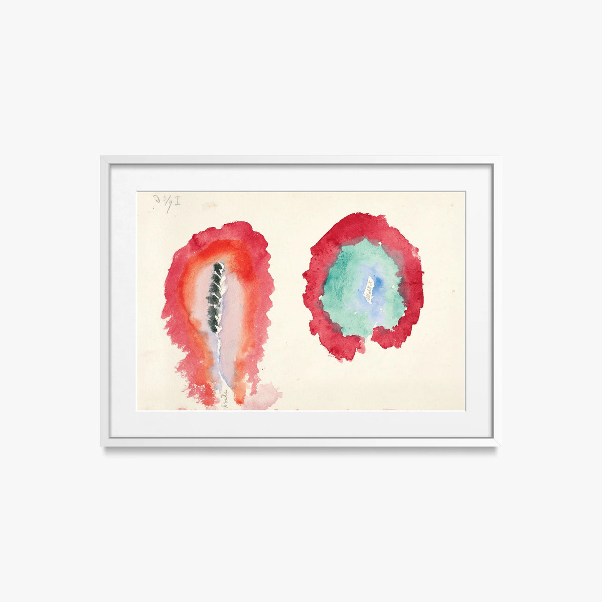Grano e Assenzio - Hilma af Klint, opera di Hilma af Klint (Astrattismo), stampa con passepartout e cornice bianca, 70x50cm