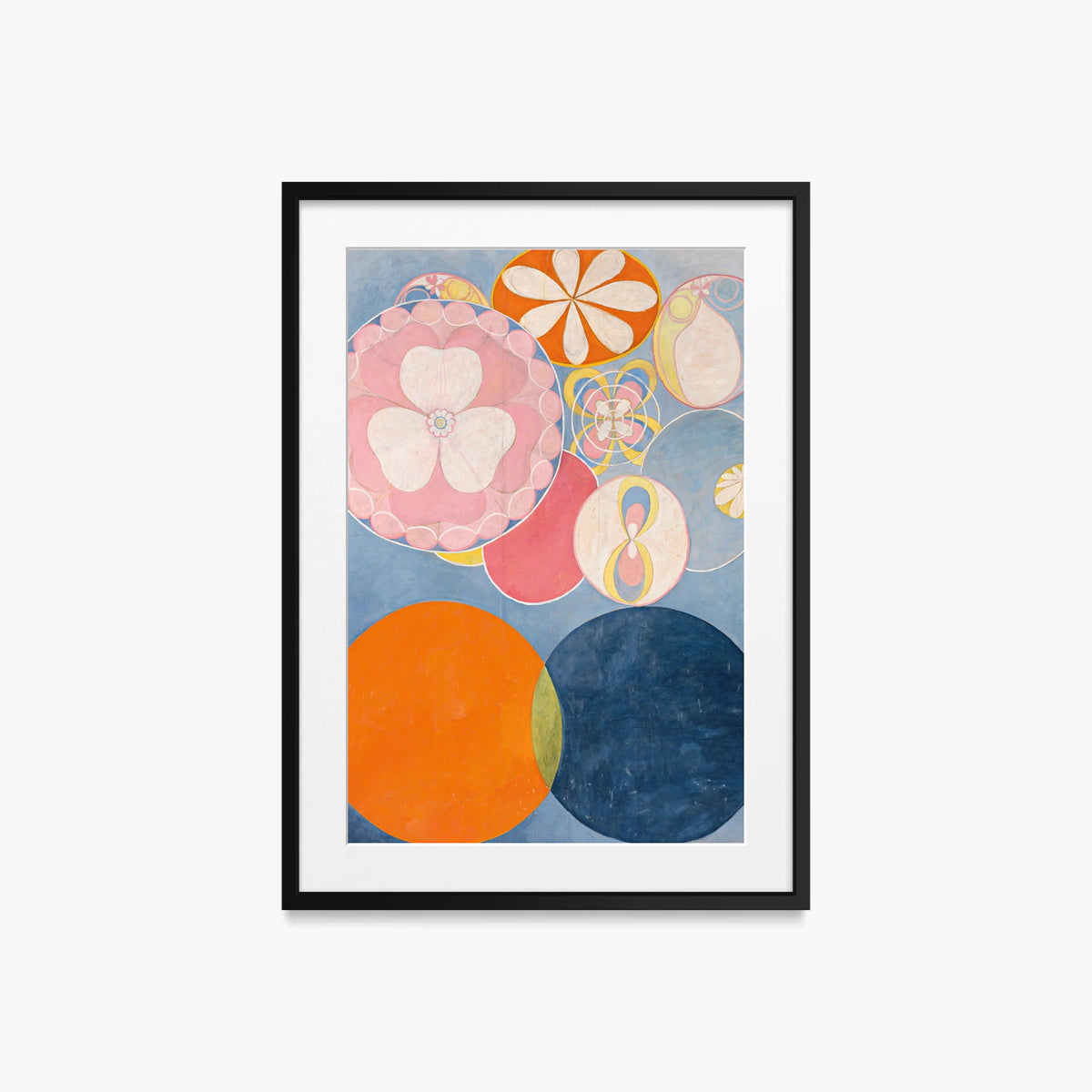 I Dieci Più Grandi, n. 2, Infanzia - Hilma af Klint, opera di Hilma af Klint (Astrattismo), stampa con passepartout e cornice nera, 50x70cm