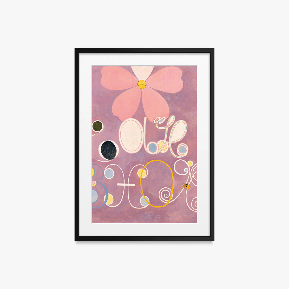 I Dieci Più Grandi, n. 5, Età Adulta - Hilma af Klint, opera di Hilma af Klint (Astrattismo), stampa con passepartout e cornice nera, 50x70cm