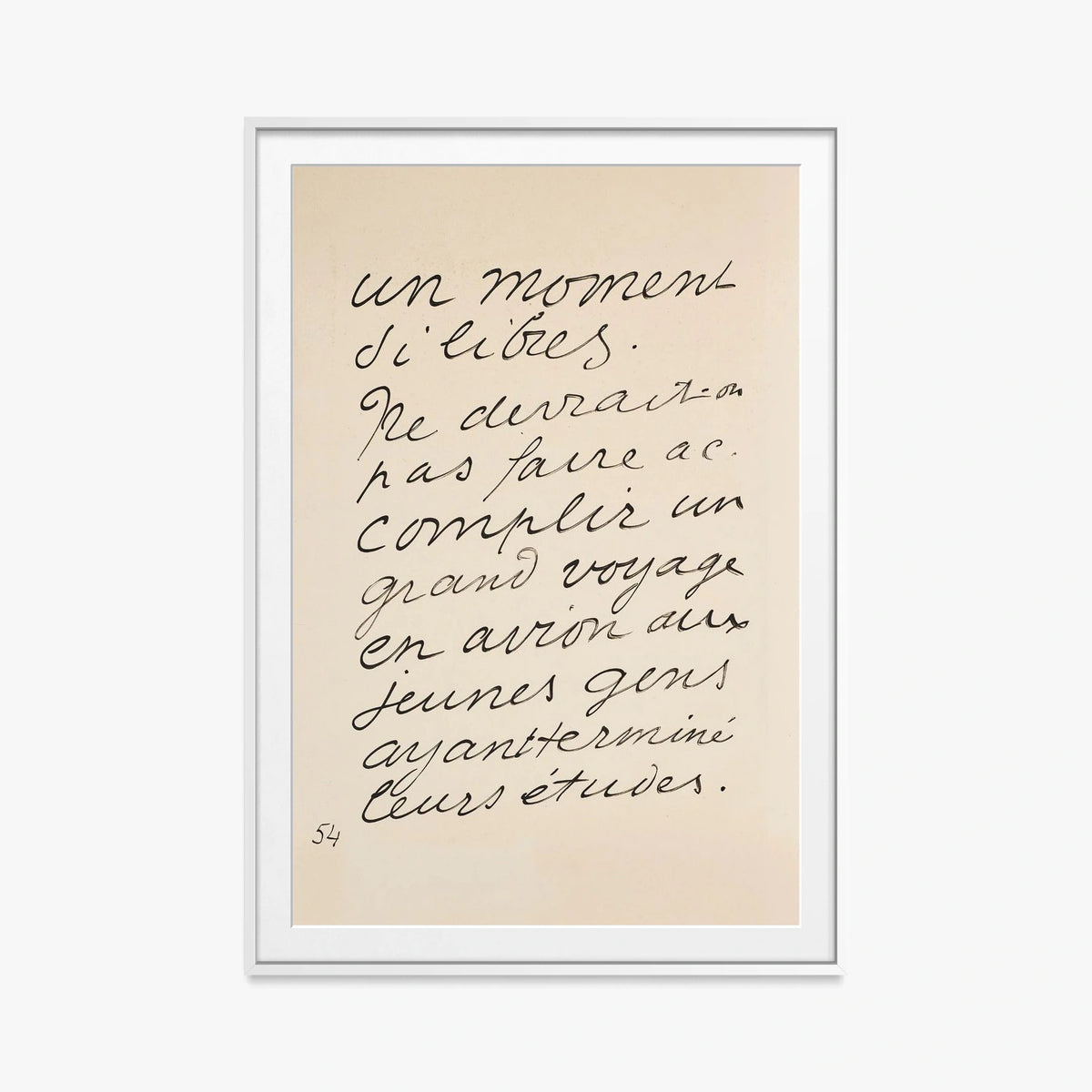 Icaro - Henri Matisse, opera di Henri Matisse (Art Déco), stampa con passepartout e cornice bianca, 80x115cm