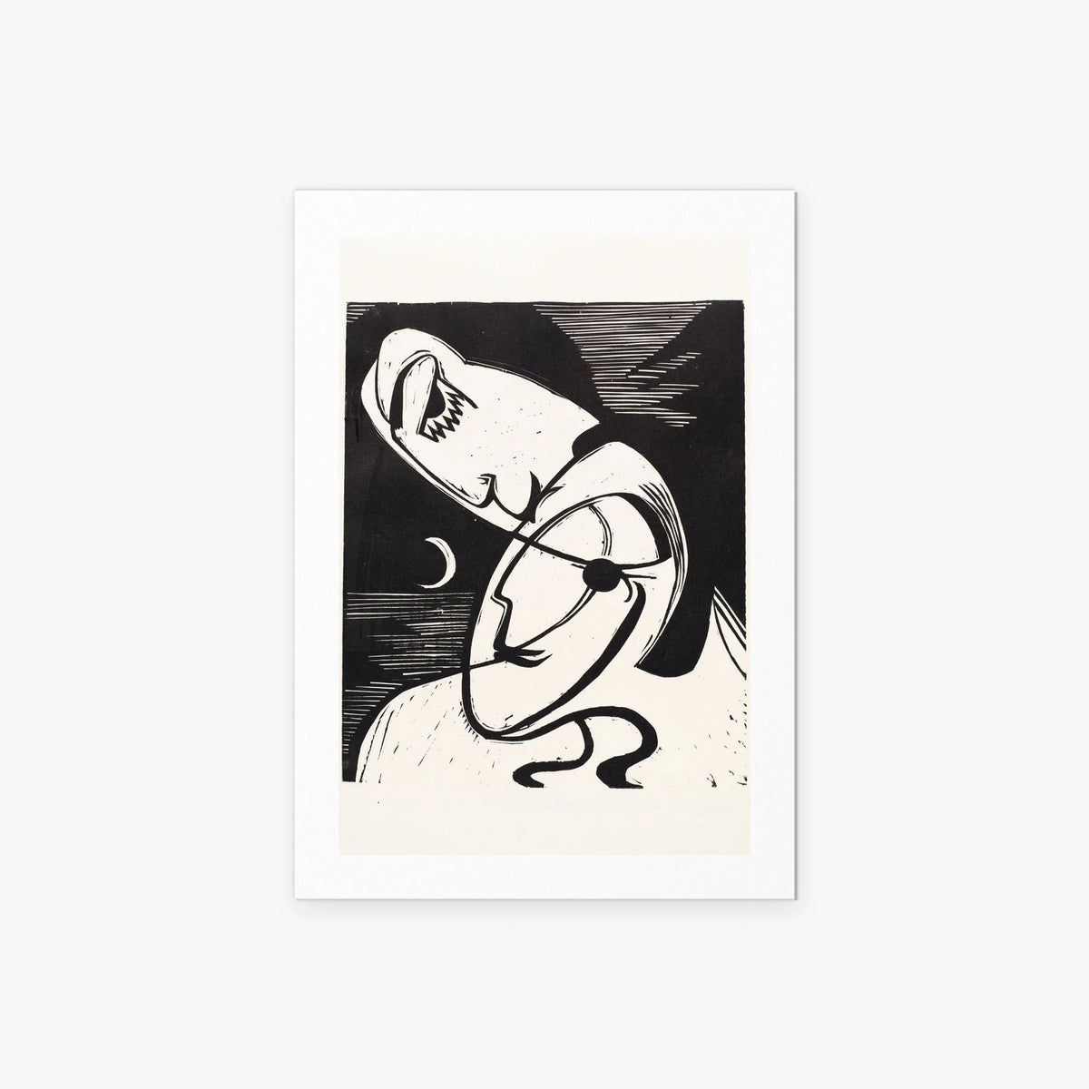 Il Bacio - Ernst Ludwig Kirchner, opera di Ernst Ludwig Kirchner (Espressionismo), stampa artistica su carta, 60x85cm