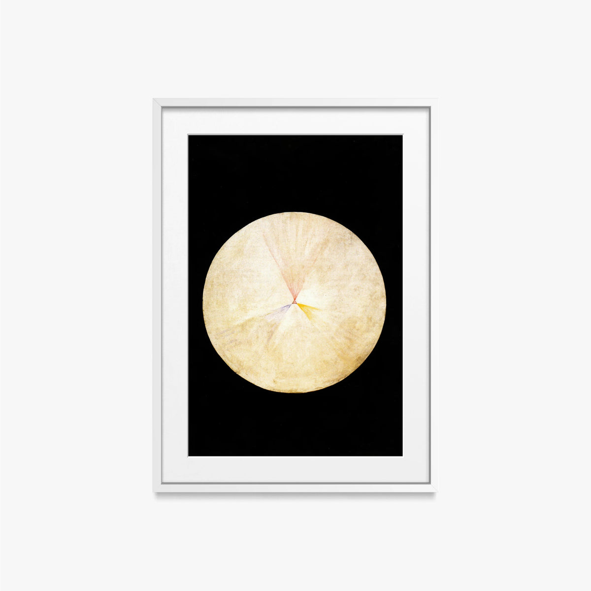 Il Cigno, n. 14 - Hilma af Klint, opera di Hilma af Klint (Astrattismo), stampa con passepartout e cornice bianca, 50x70cm