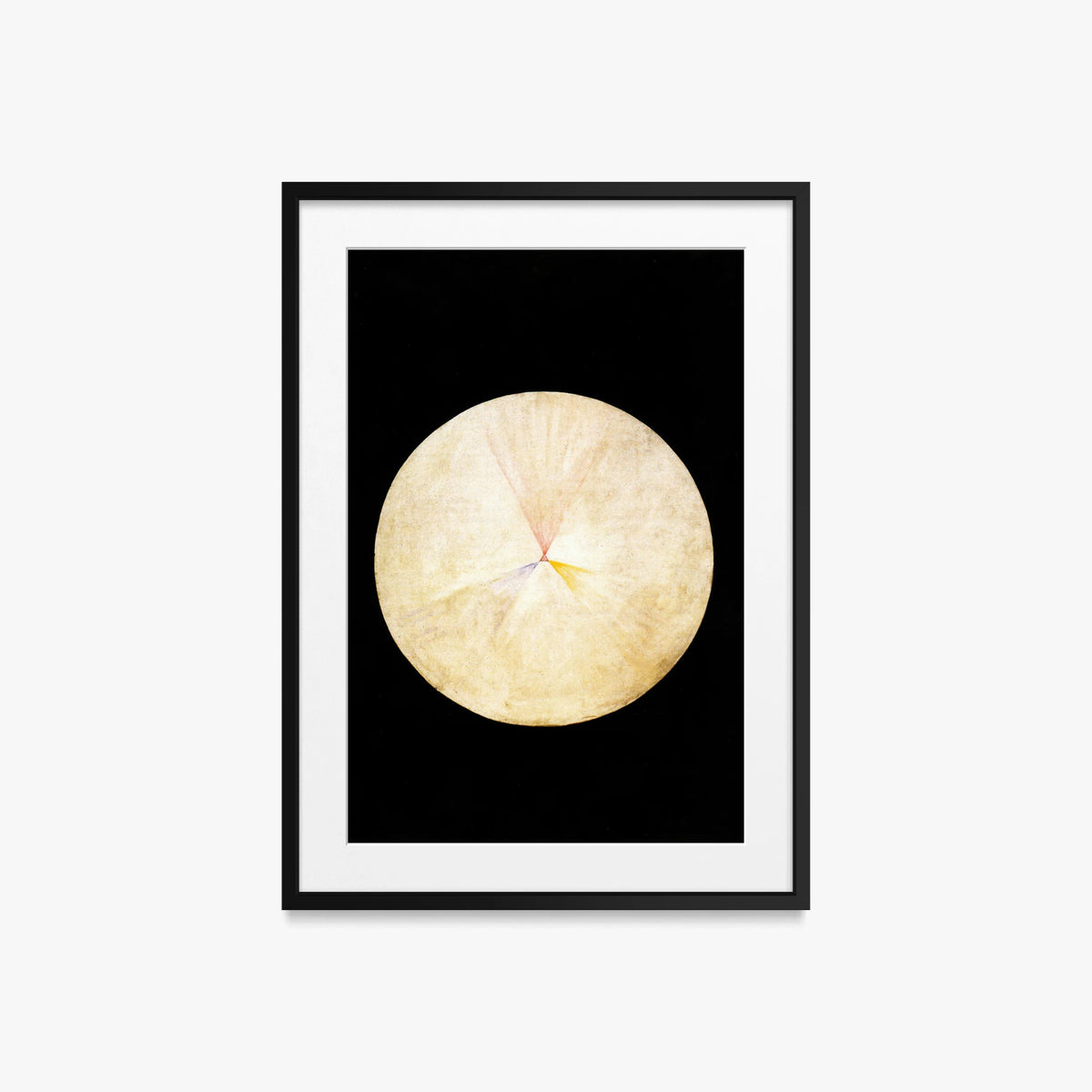 Il Cigno, n. 14 - Hilma af Klint, opera di Hilma af Klint (Astrattismo), stampa con passepartout e cornice nera, 50x70cm
