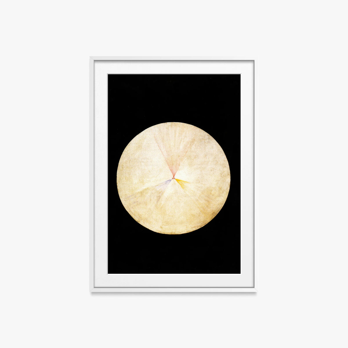 Il Cigno, n. 14 - Hilma af Klint, opera di Hilma af Klint (Astrattismo), stampa con passepartout e cornice bianca, 60x85cm