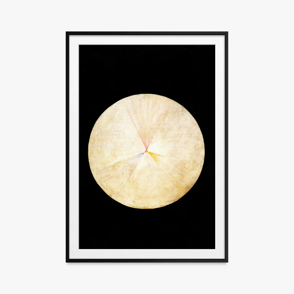 Il Cigno, n. 14 - Hilma af Klint, opera di Hilma af Klint (Astrattismo), stampa con passepartout e cornice nera, 80x115cm