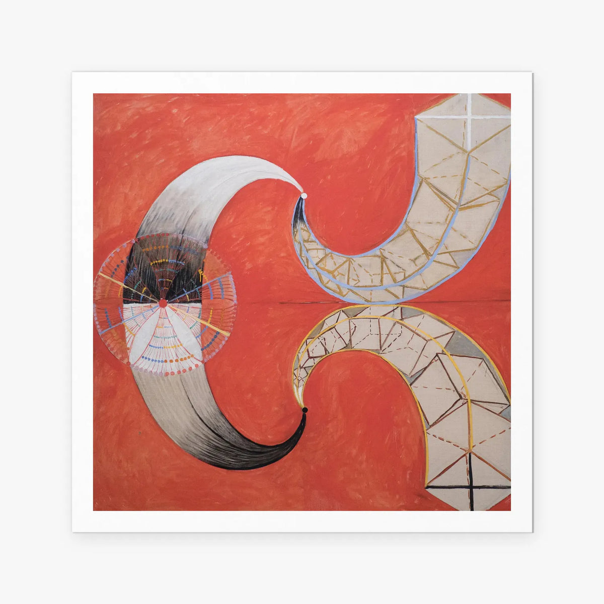 Il Cigno, n. 9 - Hilma af Klint, opera di Hilma af Klint (Astrattismo), stampa artistica su carta, 80x80cm