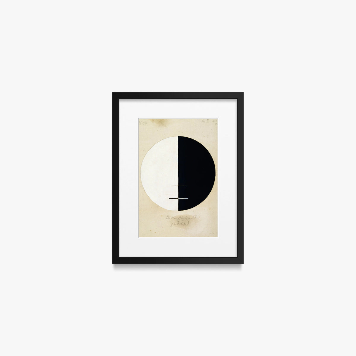 Il Punto di Vista del Buddha, n. 3 - Hilma af Klint, opera di Hilma af Klint (Astrattismo), stampa con passepartout e cornice nera, 30x40cm