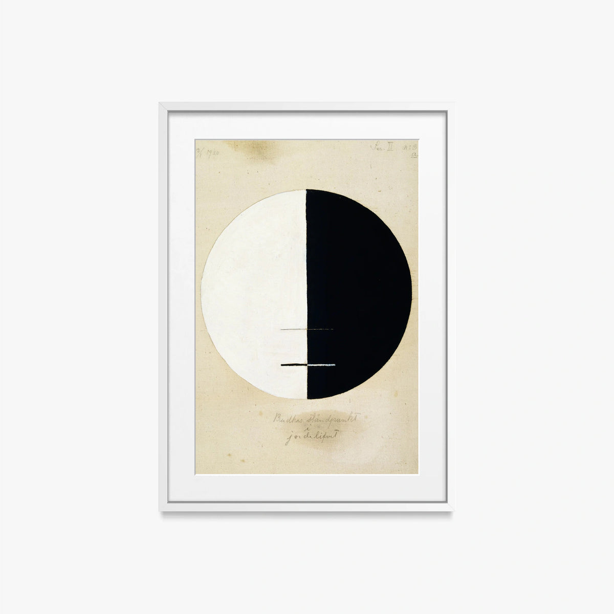 Il Punto di Vista del Buddha, n. 3 - Hilma af Klint, opera di Hilma af Klint (Astrattismo), stampa con passepartout e cornice bianca, 50x70cm