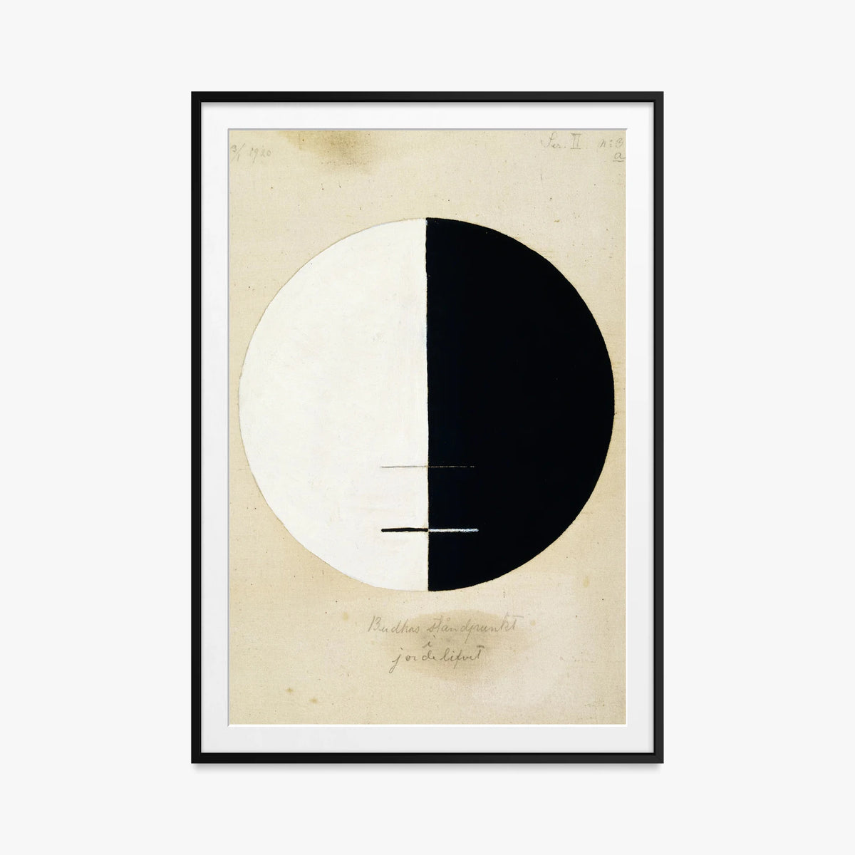 Il Punto di Vista del Buddha, n. 3 - Hilma af Klint, opera di Hilma af Klint (Astrattismo), stampa con passepartout e cornice nera, 80x115cm