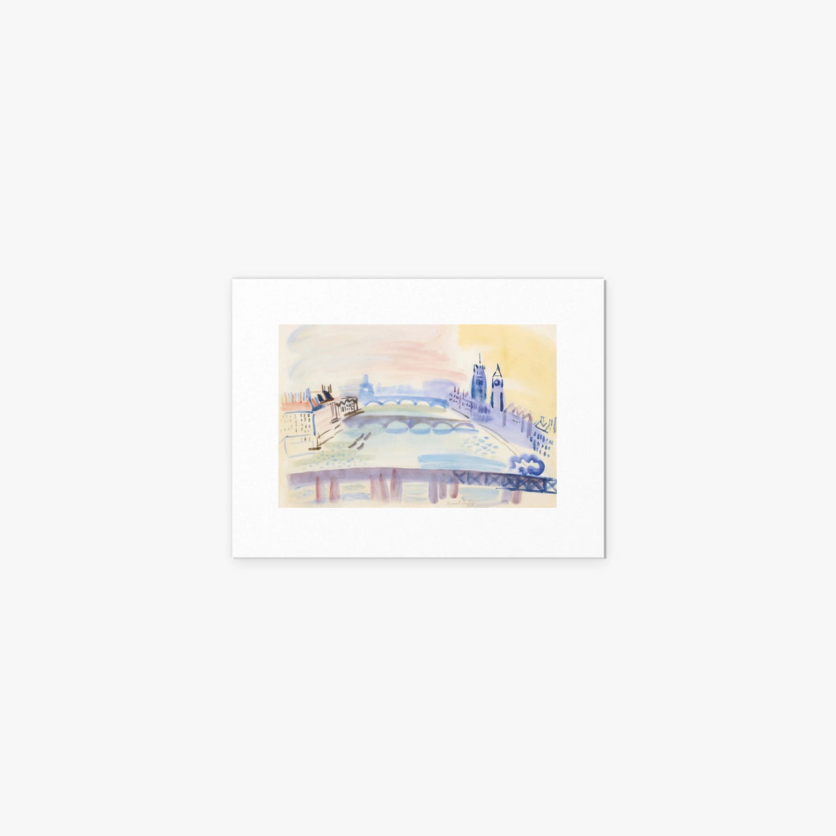 Il Tamigi, Londra - Raoul Dufy, opera di Raoul Dufy (Art Déco), stampa artistica su carta, 40x30cm