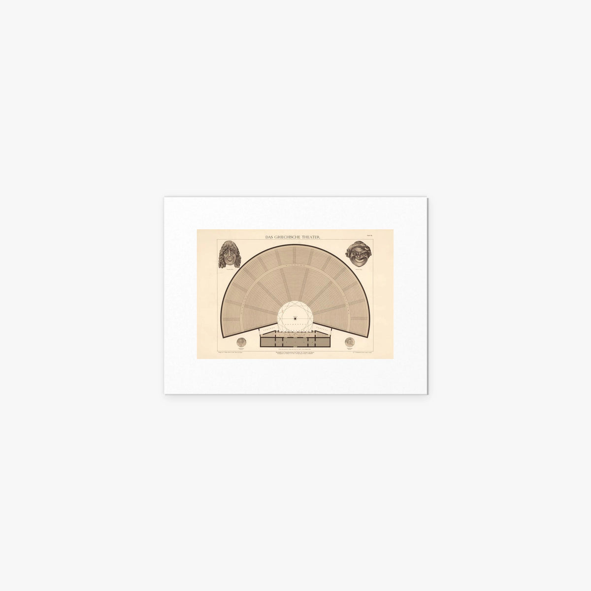 Il Teatro Greco - A. Pichler's Witwe & Sohn, opera di A. Pichler's Witwe & Sohn (Classici), stampa artistica su carta, 40x30cm