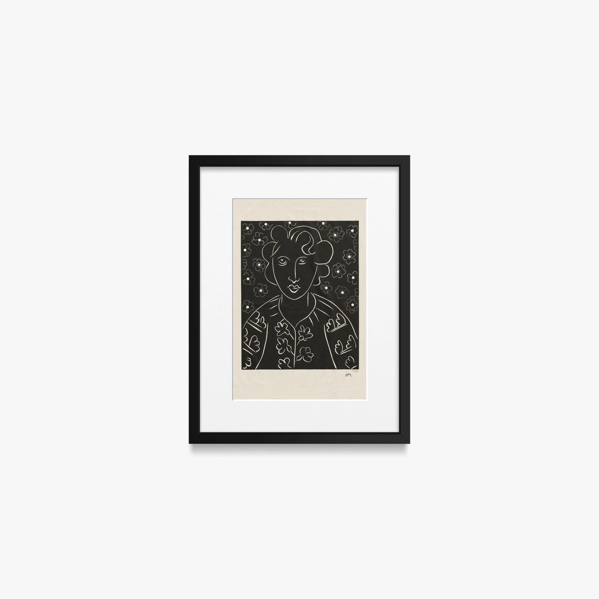 Isaia - Henri Matisse, opera di Henri Matisse (Art Déco), stampa con passepartout e cornice nera, 30x40cm