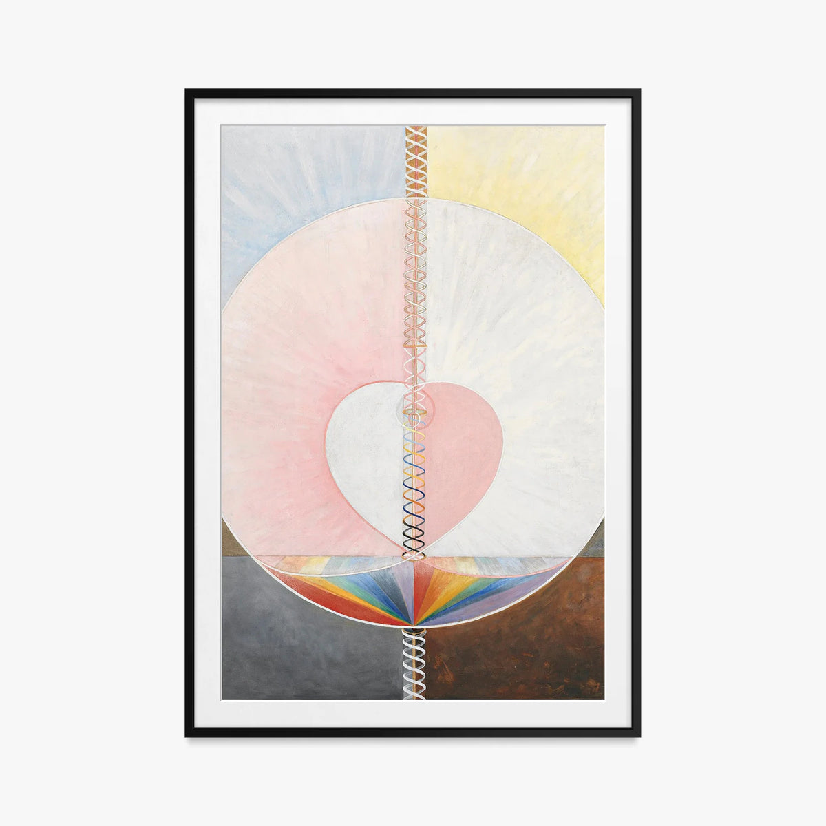 La Colomba, n. 1 - Hilma af Klint, opera di Hilma af Klint (Astrattismo), stampa con passepartout e cornice nera, 80x115cm