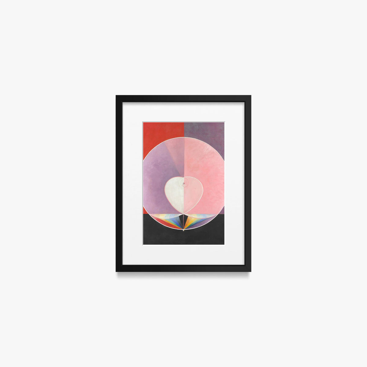 La Colomba, n. 2 - Hilma af Klint, opera di Hilma af Klint (Astrattismo), stampa con passepartout e cornice nera, 30x40cm