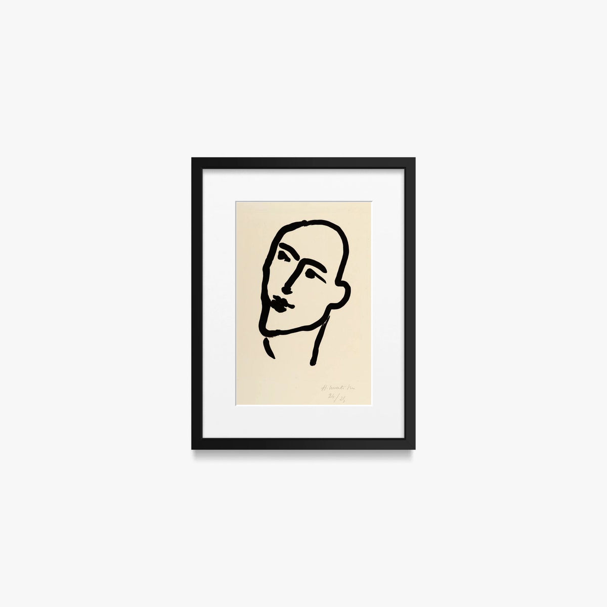 Nadia. Maschera - Henri Matisse, opera di Henri Matisse (Art Déco), stampa con passepartout e cornice nera, 30x40cm
