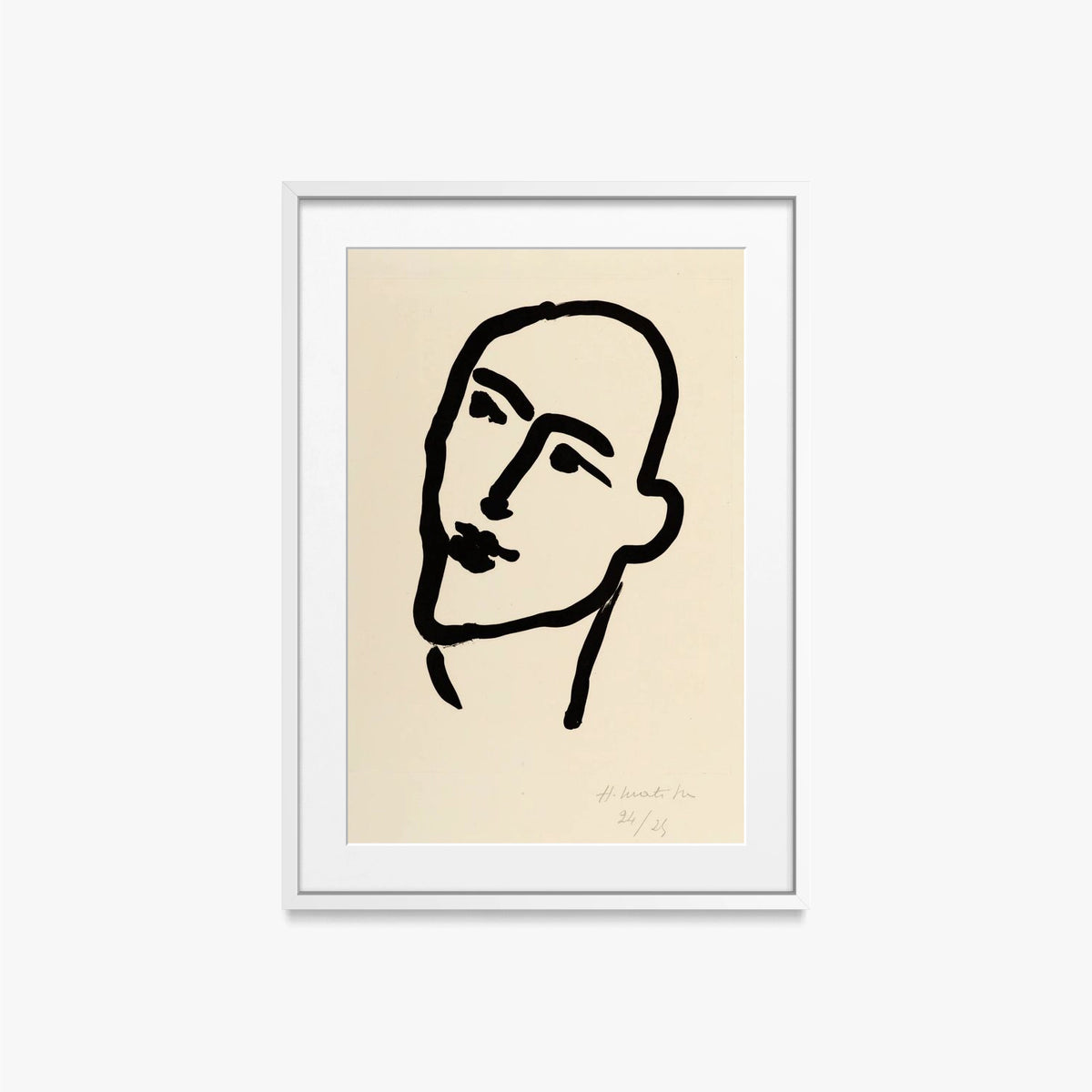 Nadia. Maschera - Henri Matisse, opera di Henri Matisse (Art Déco), stampa con passepartout e cornice bianca, 50x70cm