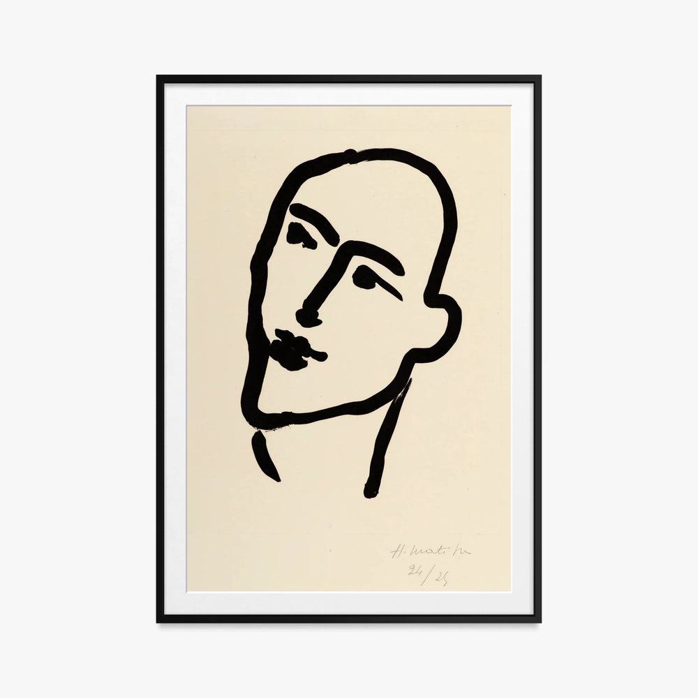 Nadia. Maschera - Henri Matisse, opera di Henri Matisse (Art Déco), stampa con passepartout e cornice nera, 80x115cm